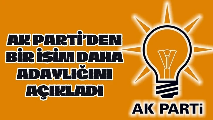 AK Parti'den O İsim de Adaylığını Açıkladı