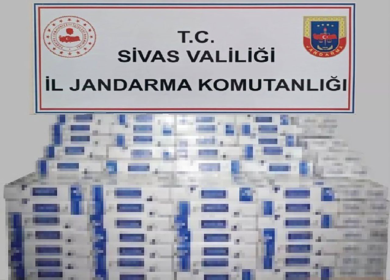 Sivas'ta kaçak sigara operasyonu!