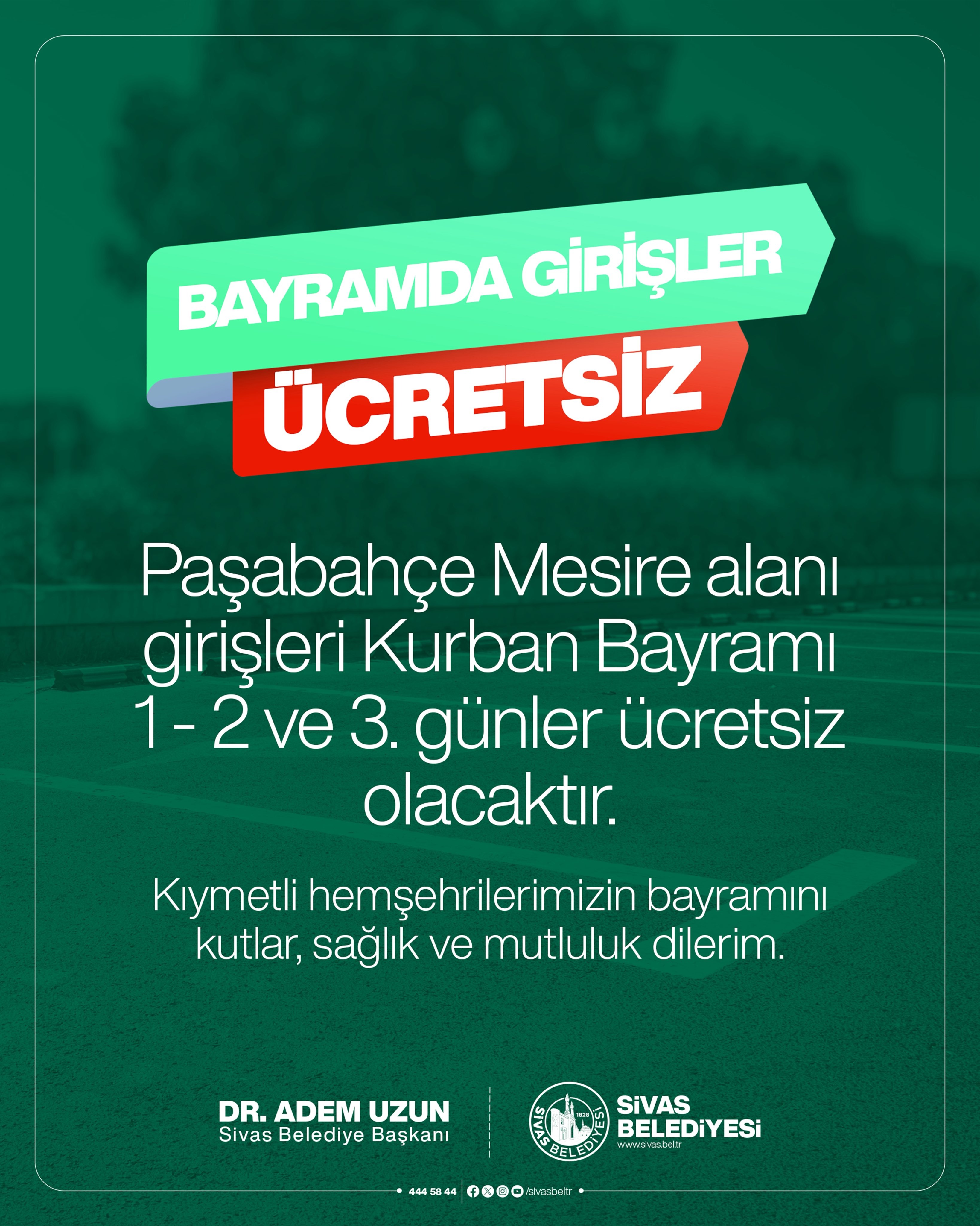 Sivas'ta bayramda bu yerler ücretsiz! 