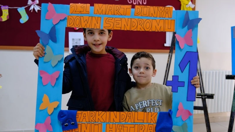 SCÜ'de down sendromlu  öğrenciler unutulmadı 