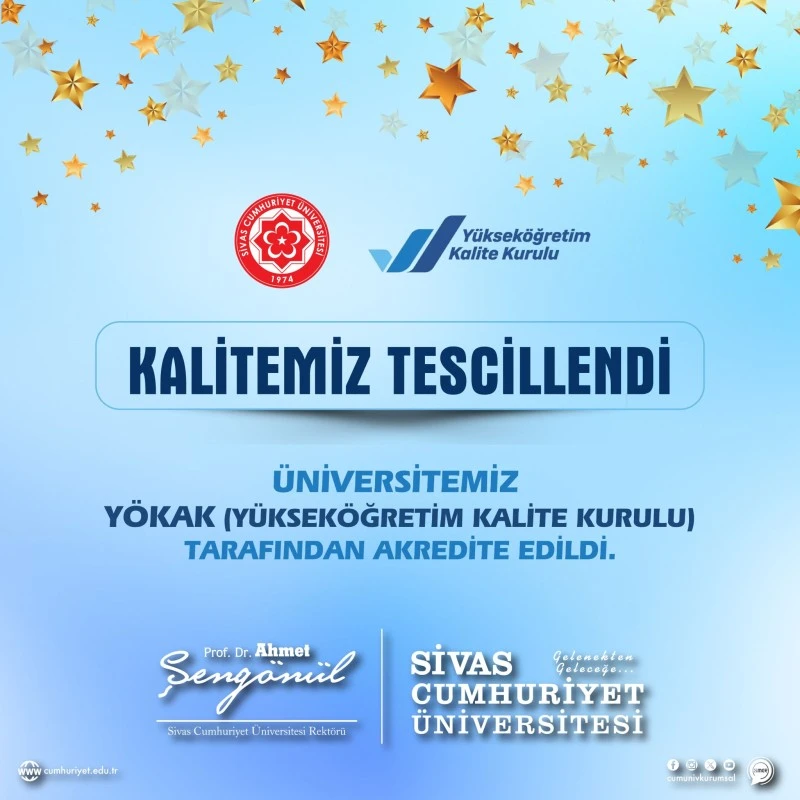 YÖKAK, SCÜ'yü akredite etti 