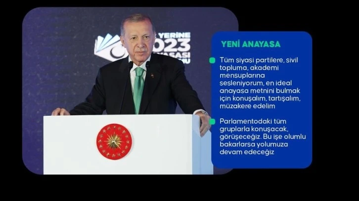 Cumhurbaşkanı Erdoğan'dan yeni Anayasa Mesajı 