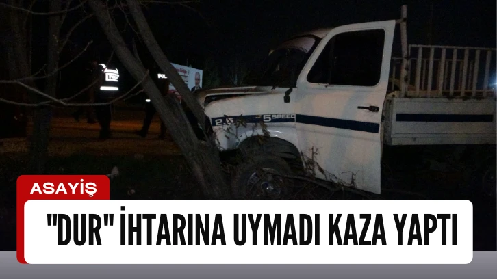 Malatya- Sivas Kara Yolunda "Dur" İhtarına Uymayan Araç Kaza Yaptı 