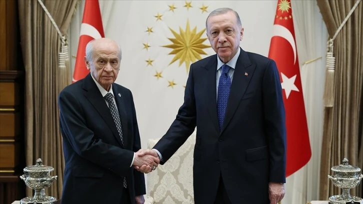 MHP Genel Başkanı Bahçeli Cumhurbaşkanı Erdoğan'la Görüştü 