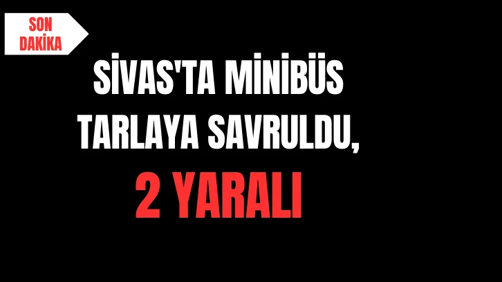 Sivas'ta Minibüs Tarlaya Savruldu,2 Yaralı 