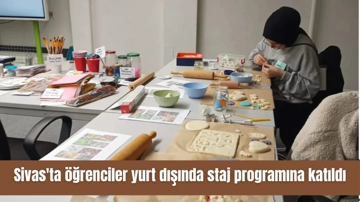 Sivas'ta öğrenciler yurt dışında staj programına katıldı