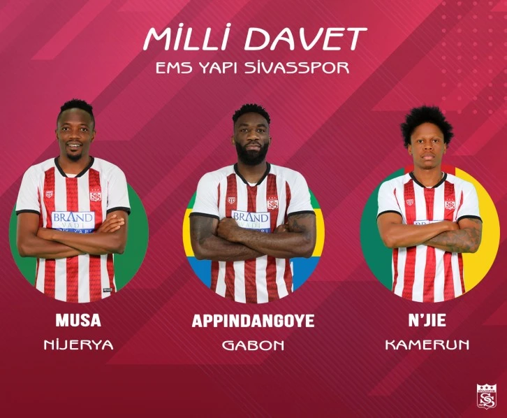 Sivasspor’lu 3 Oyuncuya  Milli Davet