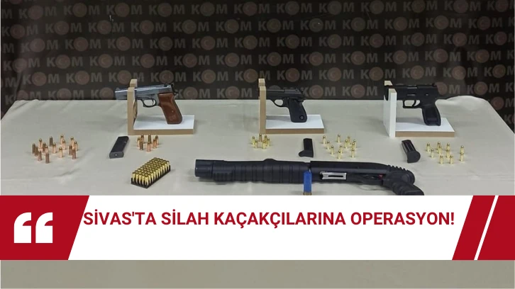 Sivas'ta Silah Kaçakçılarına Operasyon! 