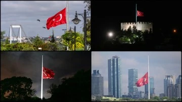 Ankara'da Bayraklar Yarıya İndi 