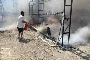 Çadır Kentte Yangın Çıktı