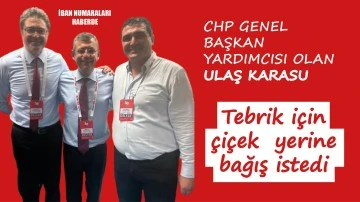 CHP Sivas Milletvekili Tebrik İçin Çiçek  Yerine Bağış İstedi