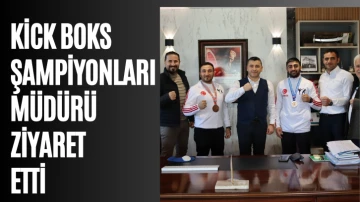 Kick Boks Şampiyonları Müdürü Ziyaret Etti 