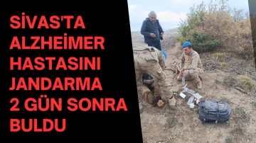 Sivas'ta  Alzheimer Hastasını Jandarma 2 Gün Sonra  Buldu 
