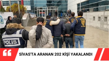 Sivas'ta Aranan 202 Kişi Yakalandı 