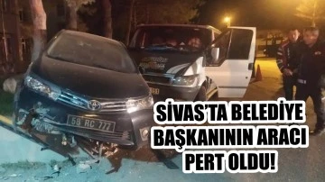 Sivas'ta Belediye Başkanının Aracı Pert Oldu!