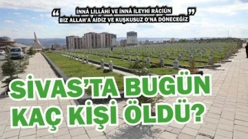 Sivas'ta Bugün Kaç Kişi Hayatını Kaybetti?