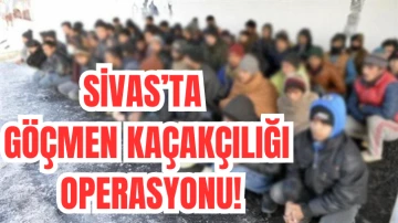 Sivas'ta Göçmen Kaçakçılığı Operasyonu! 