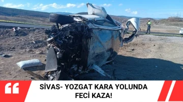 Sivas- Yozgat Kara Yolunda Feci Kaza! 