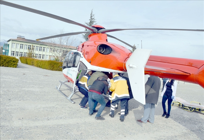 Ambulans Helikopter Suşehri´ne Havalandı