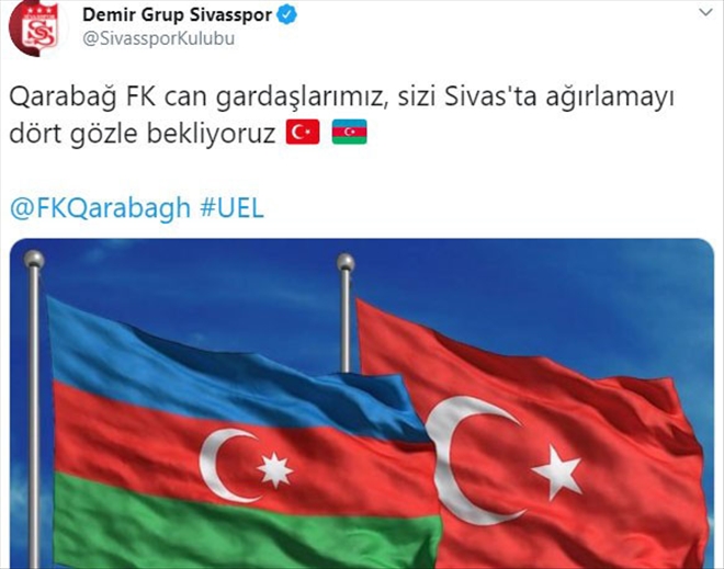 Sivasspor İle Azeri Rakibinden Kardeşlik Mesajları