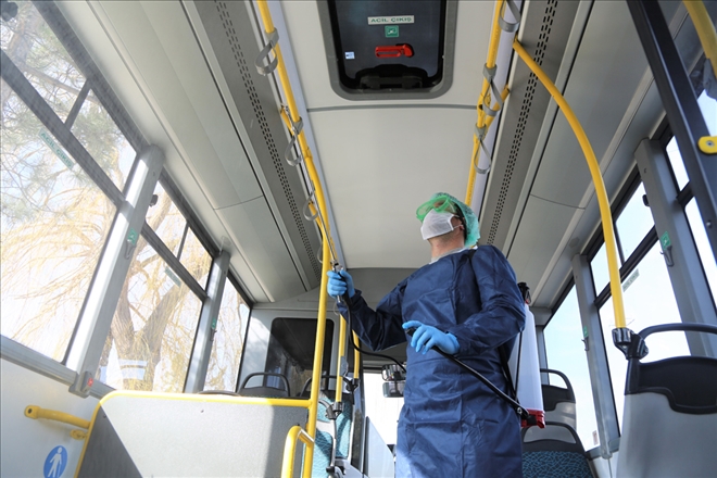 Halk Otobüslerinde  Koronavirüs Önlemi--Video
